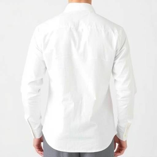 Camisa de lino blanca de manga larga para hombre