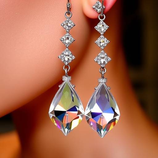 Pendientes colgantes con cristales brillantes