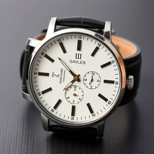 Reloj de pulsera elegante para hombre con correa de cuero negra
